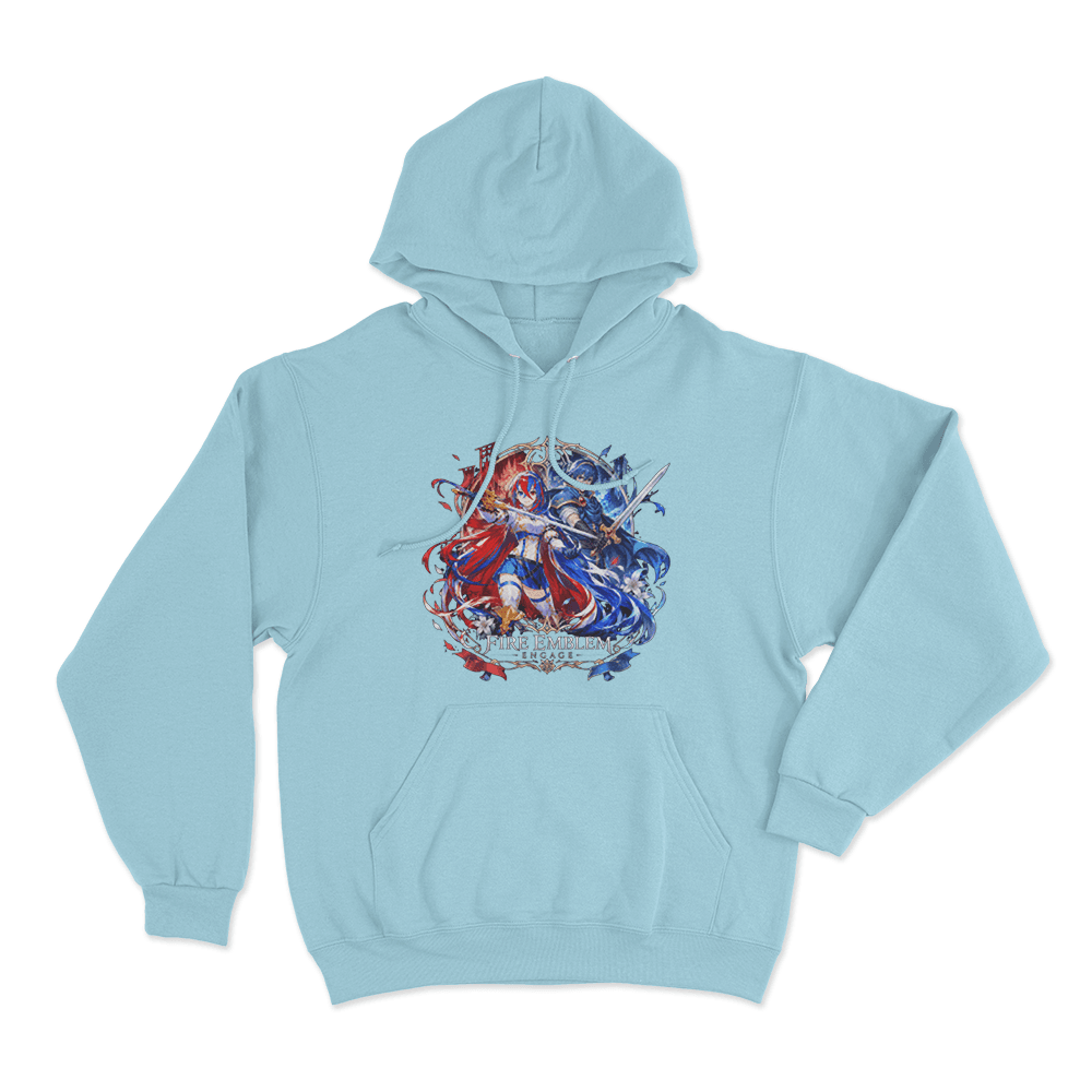 Fire Emblem Alear And Marth Unisex Hoodie Sky Blue Fire Emblem Alear And Marth Unisex Hoodie Sky Blue