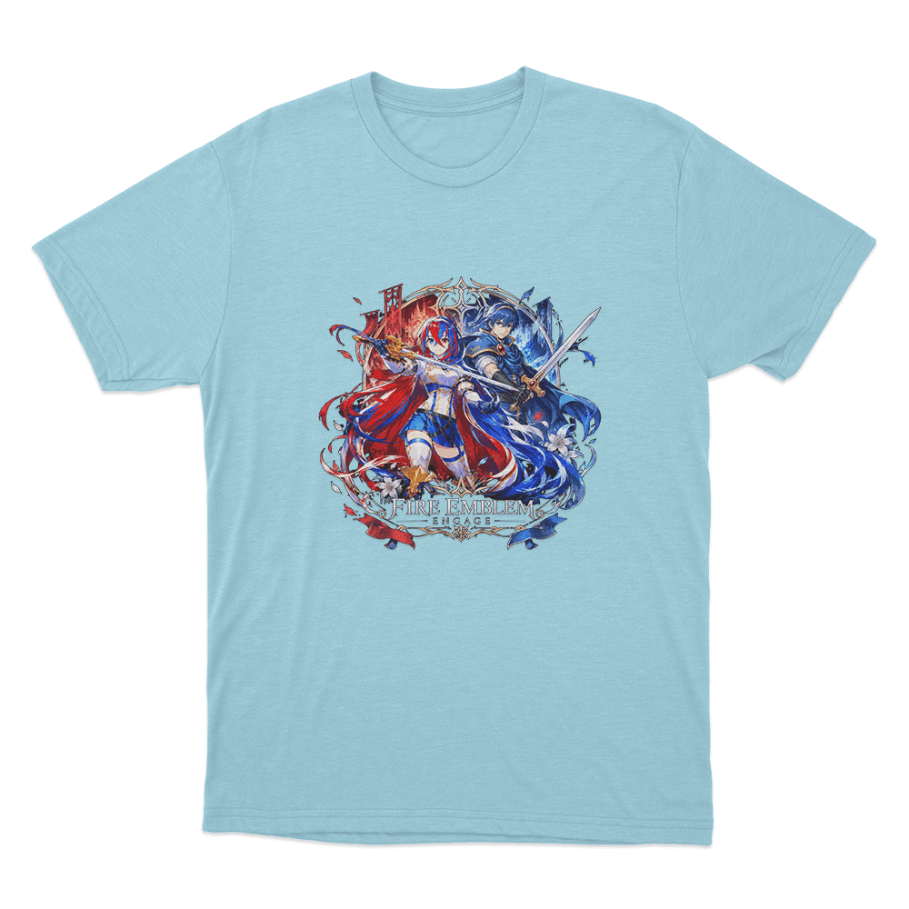 Fire Emblem Alear And Marth Unisex T Shirt Sky Blue Fire Emblem Alear And Marth Unisex T Shirt Sky Blue