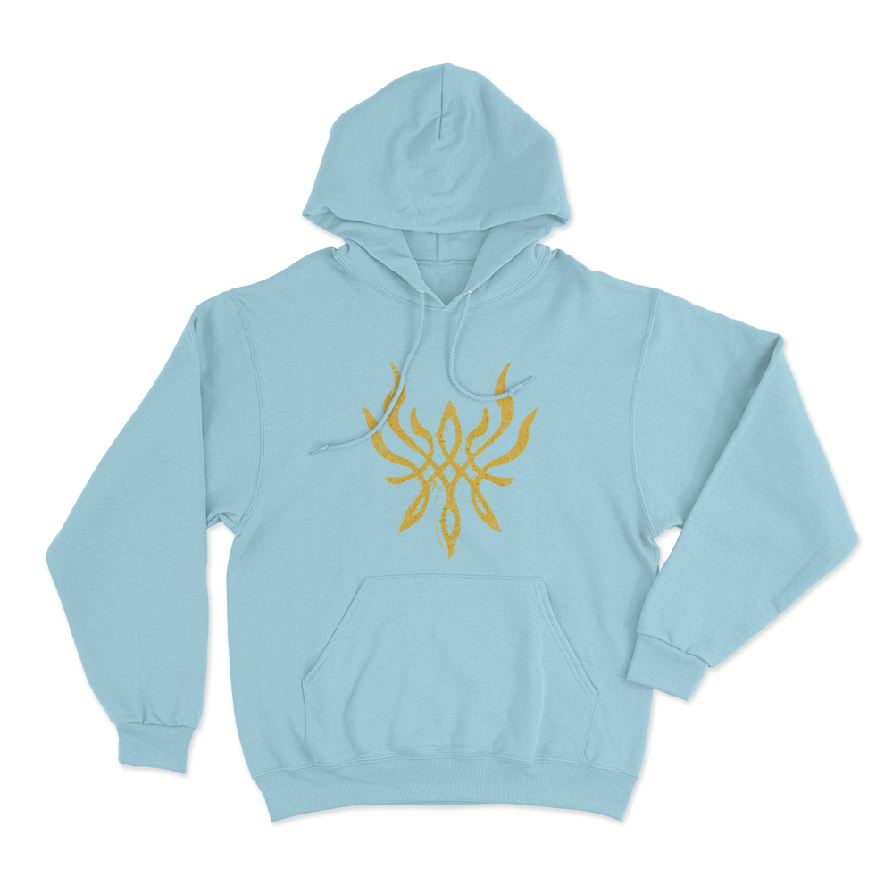 Fire Emblem Crest Of Flames Unisex Hoodie Sky Blue Fire Emblem Crest Of Flames Unisex Hoodie Sky Blue