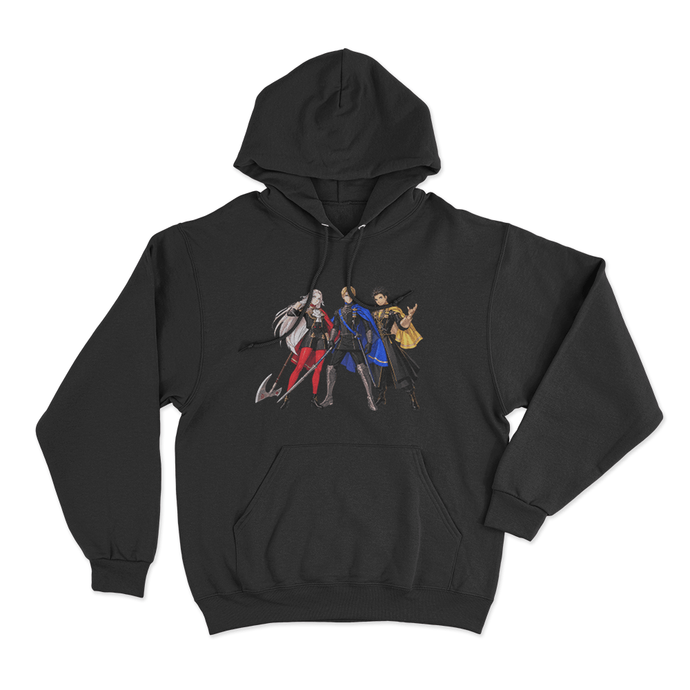 Fire Emblem Three House Leaders Unisex Hoodie Black Fire Emblem Three House Leaders Unisex Hoodie Black
