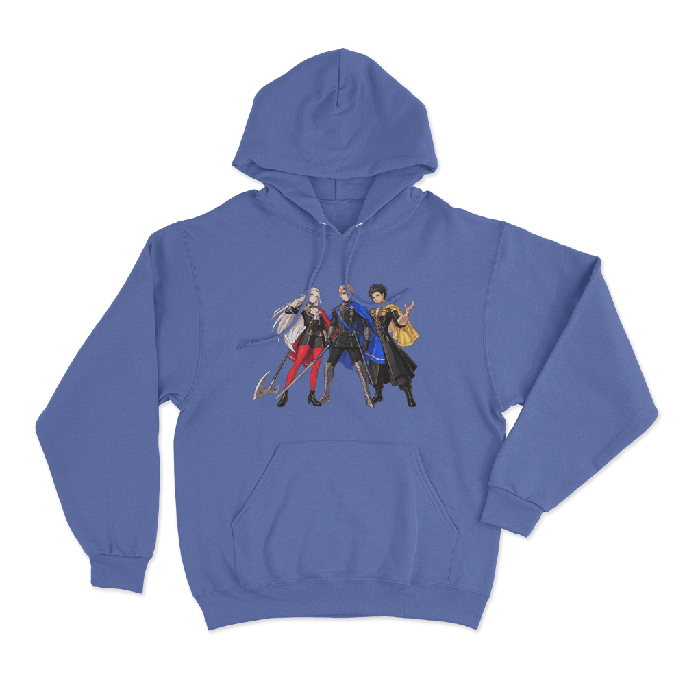Fire Emblem Three House Leaders Unisex Hoodie Blue Fire Emblem Three House Leaders Unisex Hoodie Blue