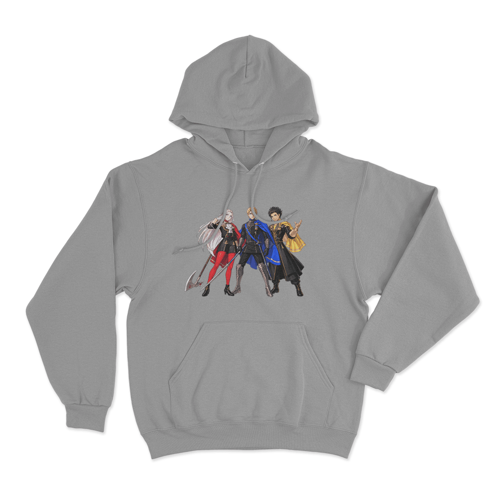 Fire Emblem Three House Leaders Unisex Hoodie Grey Fire Emblem Three House Leaders Unisex Hoodie Grey