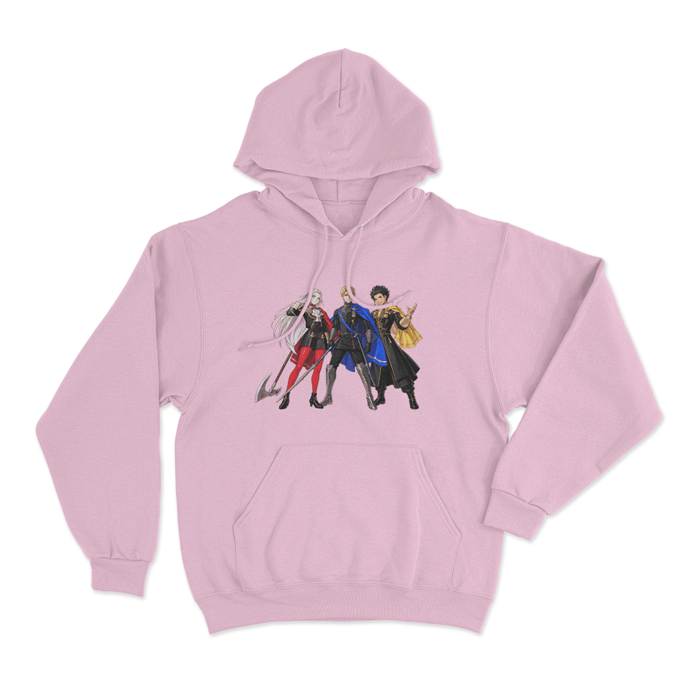 Fire Emblem Three House Leaders Unisex Hoodie Pink Fire Emblem Three House Leaders Unisex Hoodie Pink