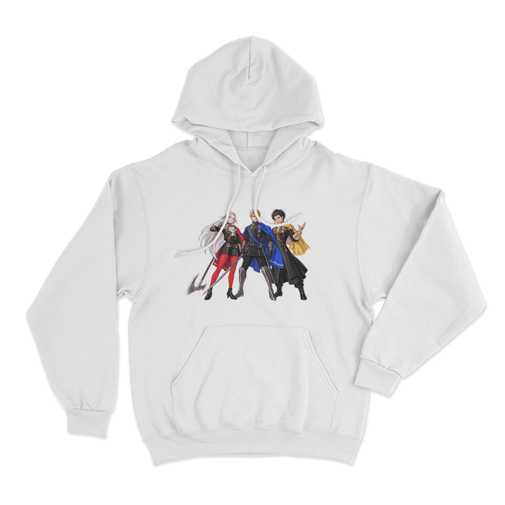Fire Emblem Three House Leaders Unisex Hoodie White Fire Emblem Three House Leaders Unisex Hoodie White