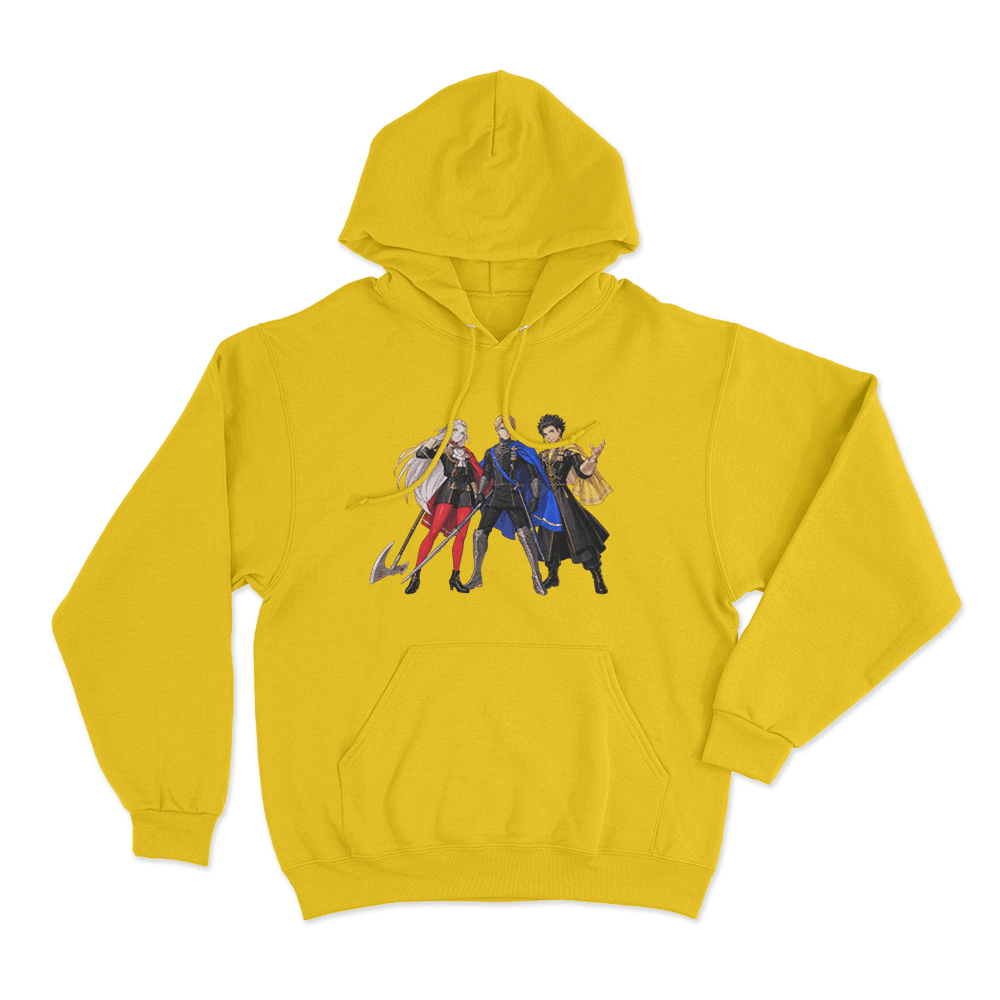 Fire Emblem Three House Leaders Unisex Hoodie Yellow Fire Emblem Three House Leaders Unisex Hoodie Yellow