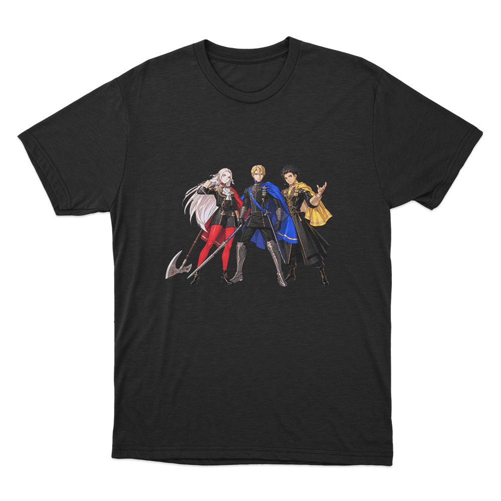Fire Emblem Three House Leaders Unisex T Shirt Black Fire Emblem Three House Leaders Unisex T Shirt Black