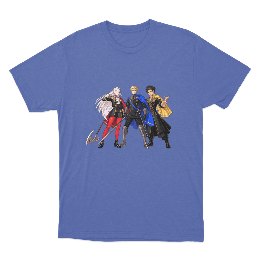 Fire Emblem Three House Leaders Unisex T Shirt Blue Fire Emblem Three House Leaders Unisex T Shirt Blue
