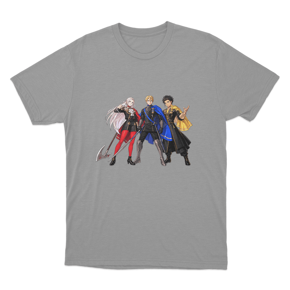 Fire Emblem Three House Leaders Unisex T Shirt Grey Fire Emblem Three House Leaders Unisex T Shirt Grey