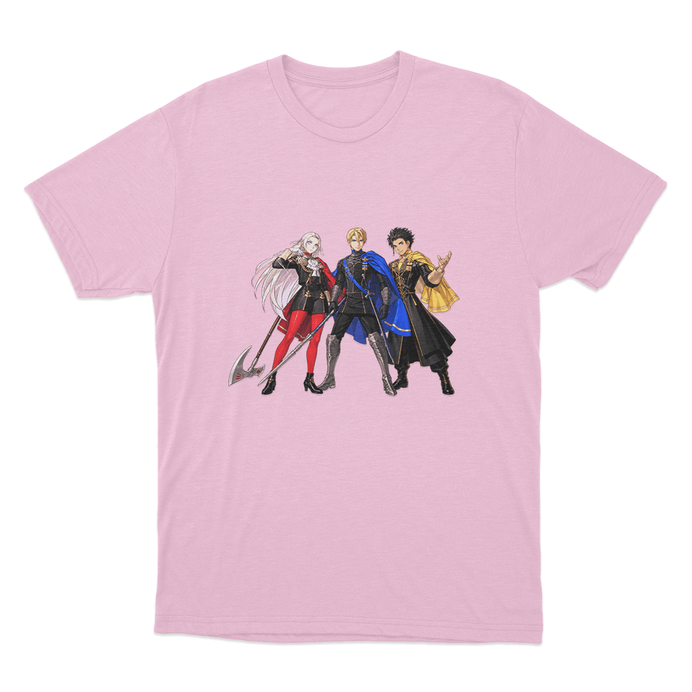 Fire Emblem Three House Leaders Unisex T Shirt Pink Fire Emblem Three House Leaders Unisex T Shirt Pink