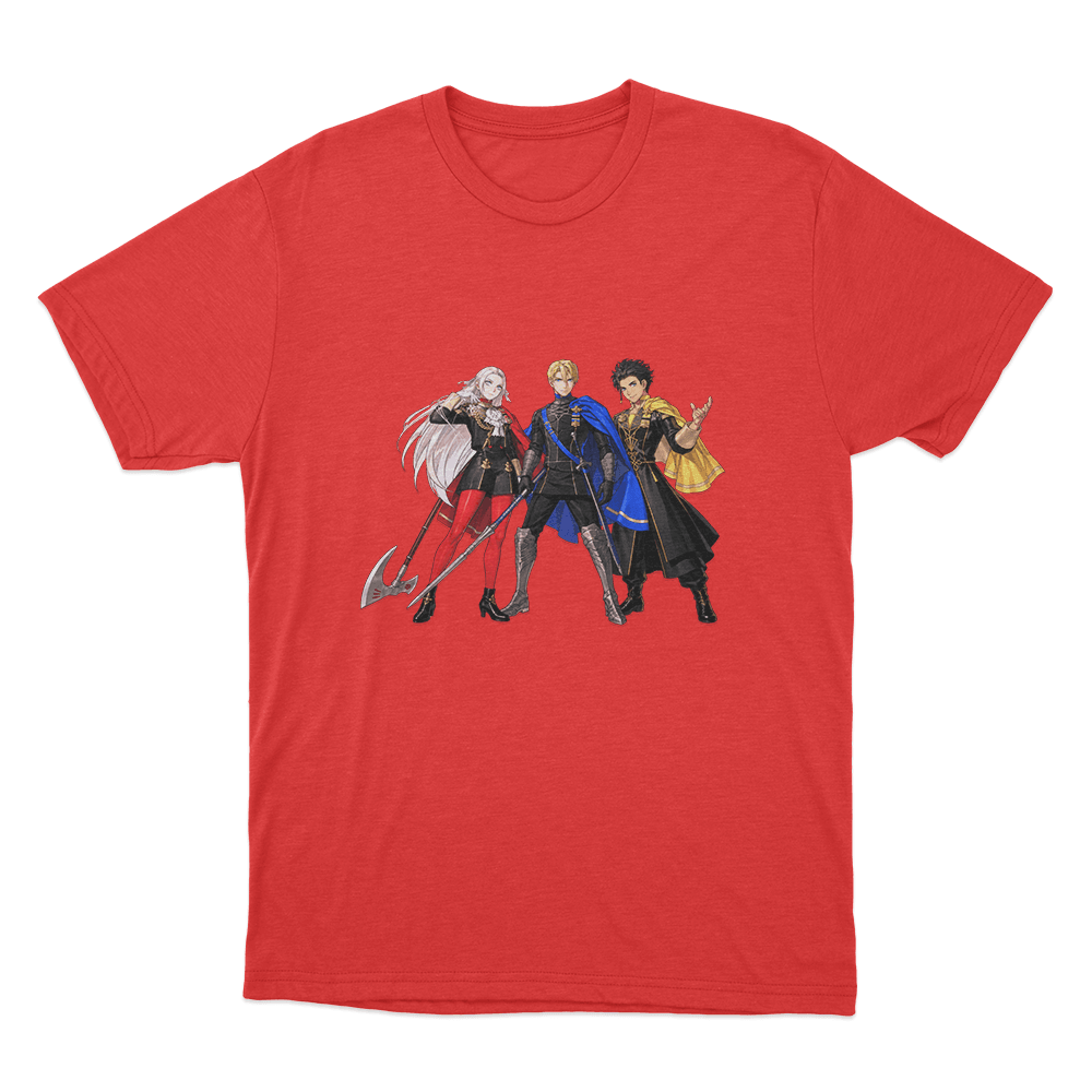 Fire Emblem Three House Leaders Unisex T Shirt Red Fire Emblem Three House Leaders Unisex T Shirt Red