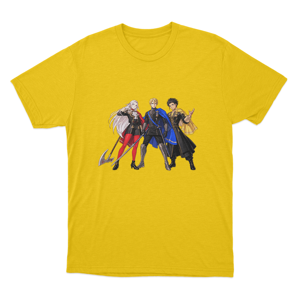 Fire Emblem Three House Leaders Unisex T Shirt Yellow Fire Emblem Three House Leaders Unisex T Shirt Yellow