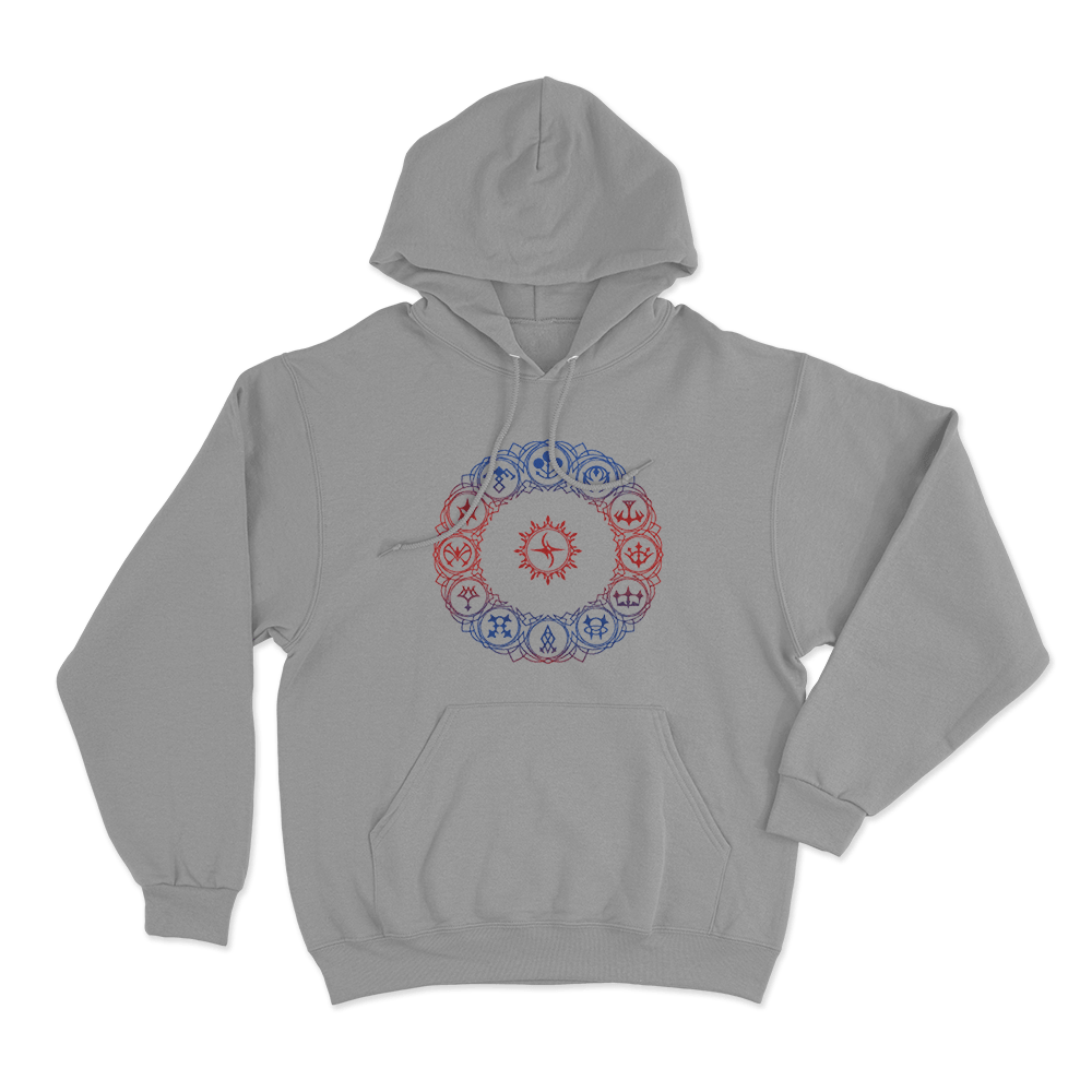 Fire Emblem Twelve Emblem Symbols Unisex Hoodie Grey Fire Emblem Twelve Emblem Symbols Unisex Hoodie Grey
