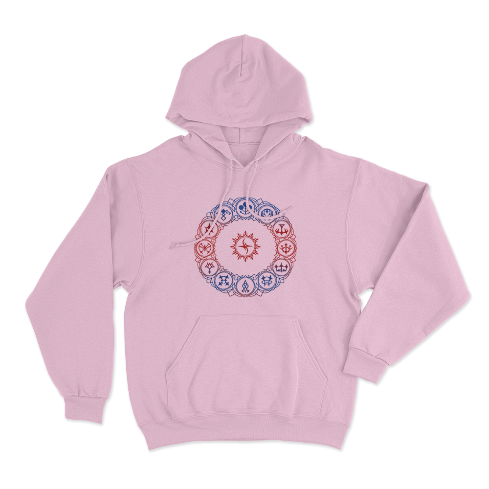 Fire Emblem Twelve Emblem Symbols Unisex Hoodie Pink Fire Emblem Twelve Emblem Symbols Unisex Hoodie Pink