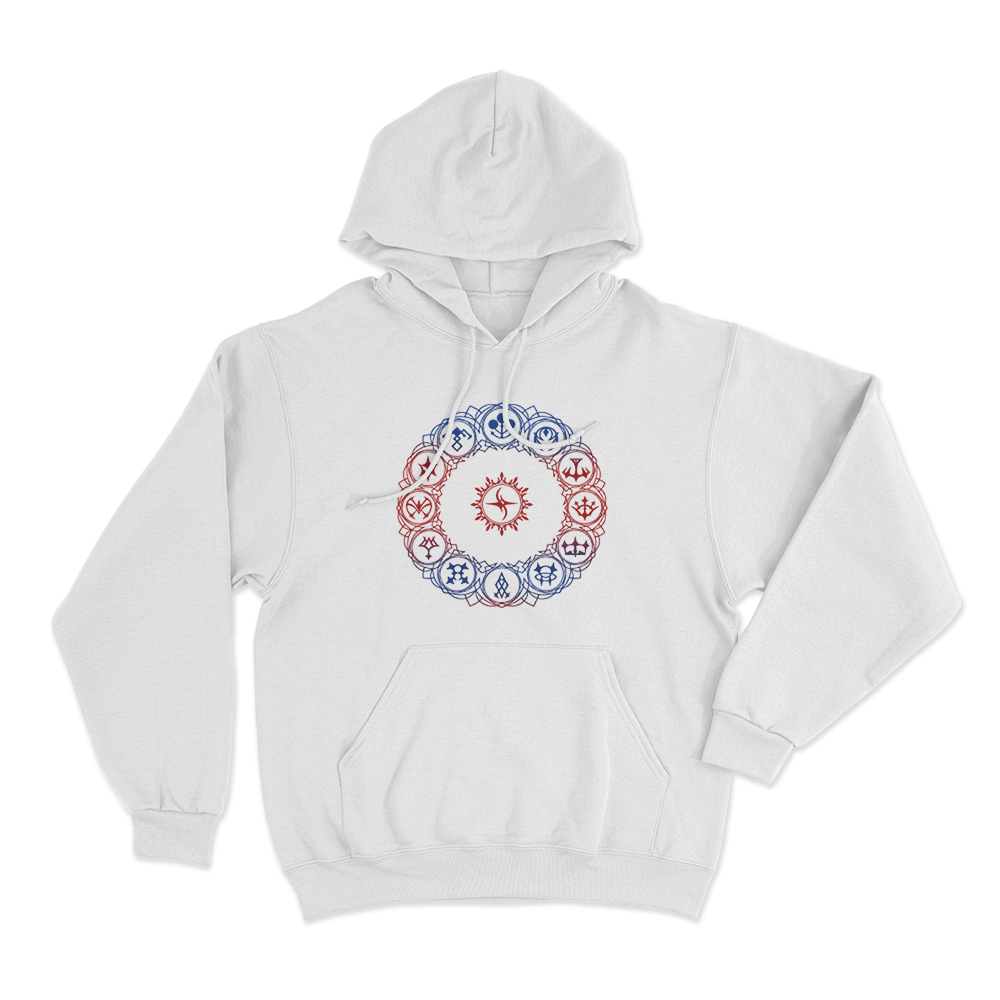 Fire Emblem Twelve Emblem Symbols Unisex Hoodie White Fire Emblem Twelve Emblem Symbols Unisex Hoodie White